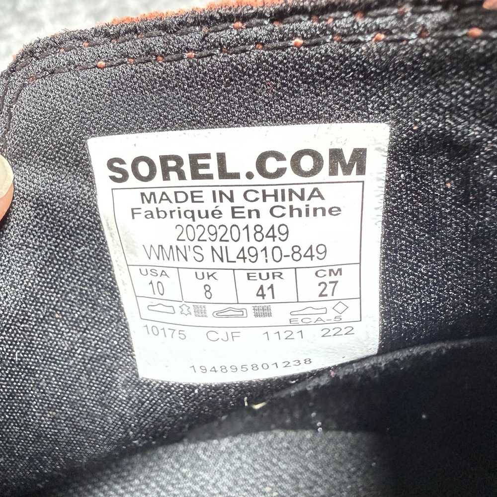 Sorel Evie Pull On Wedge Booties Women's 10 Red Waterproof NL4910-849 - Picture 8 of 9